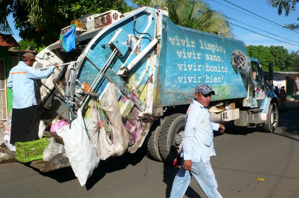 Müllabfuhr in Managua