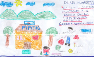 Versorgung der Organisation Los Pipitos mit Schulmaterial