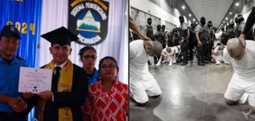Vergleich Foto aus Gefängnis Nicaragua und El Salvador