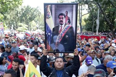 Demonstration für Maduro